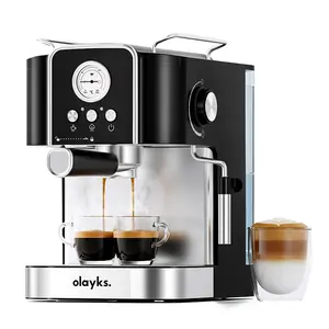 Professional 20-Bar Espresso Coffee Maker, Semi-Automatic with Steam Wand Milk Frother, All-in-One Machine with 1.8L Removable Tank for Latte Cappuccino, Easy Clean Mini Remote Control Space Heater espresso  machines