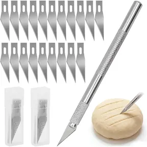 Bread Lame Dough Scoring Tool, Stainless Steel Folding Bread Scorer Tool for Sourdough & Bread Baking with 20 Bread  for Artisan Bread Baking