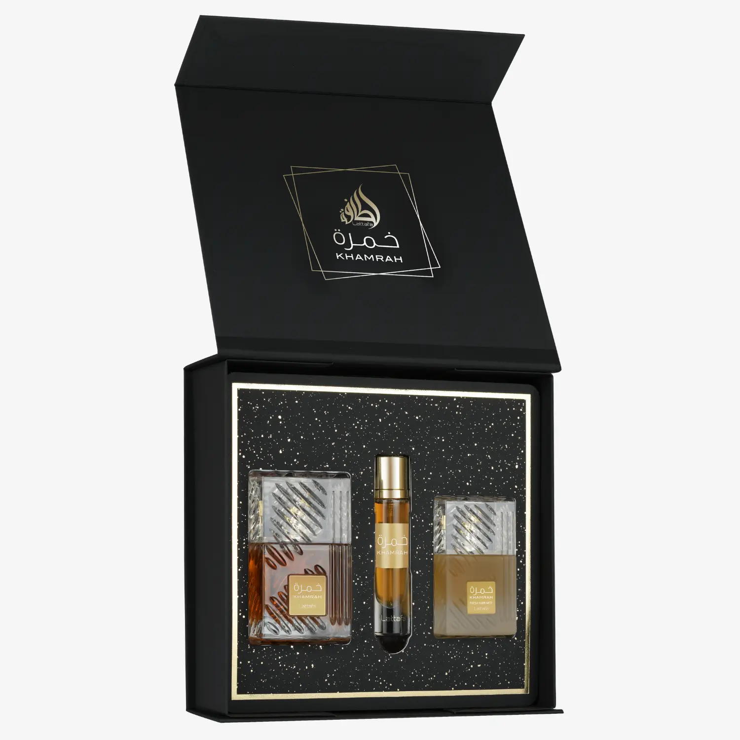 Lattafa Khamrah Fragrance Gift Set - EDP 100ml + Travel Spray 12ml