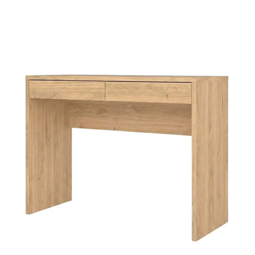 Modern Brown 2-Handle-Free-Drawer Engineered Wood Computer Desk for Home Office, Minimalist Bedroom, Easy Assembly Computers & Study Use