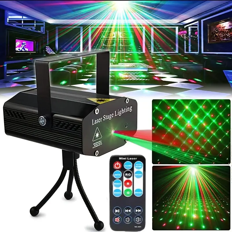Starlight Laser Lamp - USB-powered 5V 8W strobe novelty lighting lamp, available in versions with and without a remote control, suitable for birthday parties, Christmas, Halloween, indoor cool room decoration, and creating a dynamic atmosphere