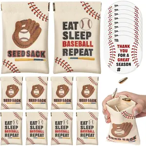 H1vojoxo 24 Sets Baseball Seed Sack Bags Gifts for Team Baseball Pouch for Sunflower Seed Portable Squeeze Pouch Sport Coin Purses Team Gift Bags for Base Ball Field Team Senior Night Party Favors