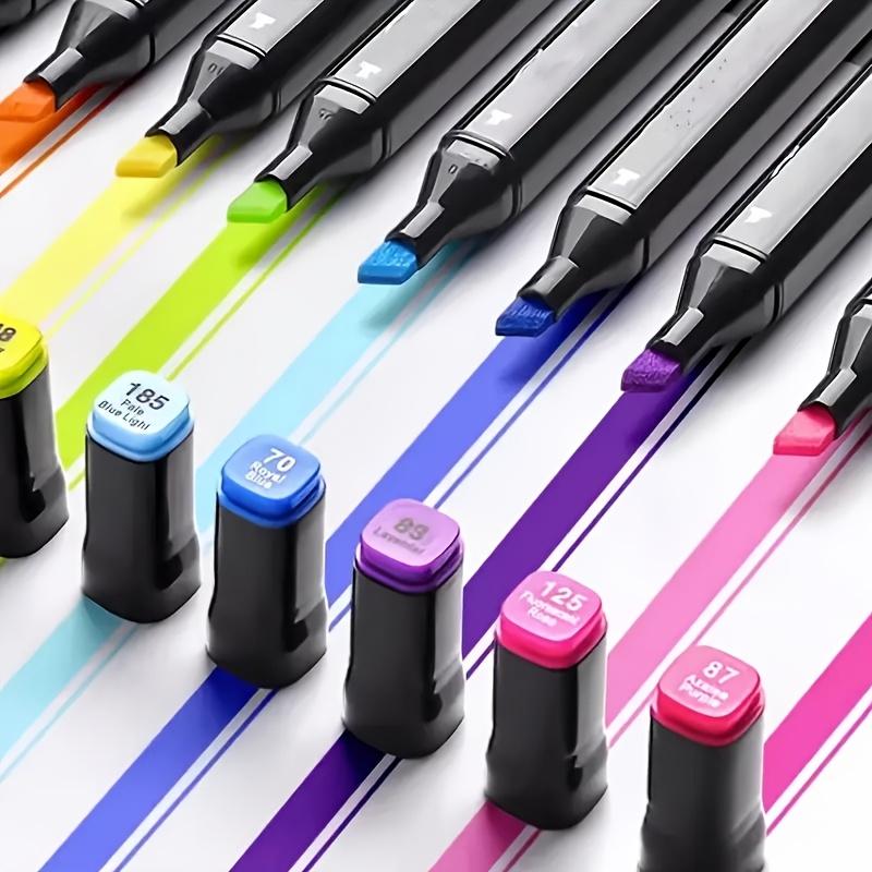 168pcs/ Colors Artist Markers Pens Set, Dual Tips Chisel & Fine Sketch Art Markers, Art Supplies Kit For Adult Coloring Book Color, Painting, Drawing, Blending And Sketching