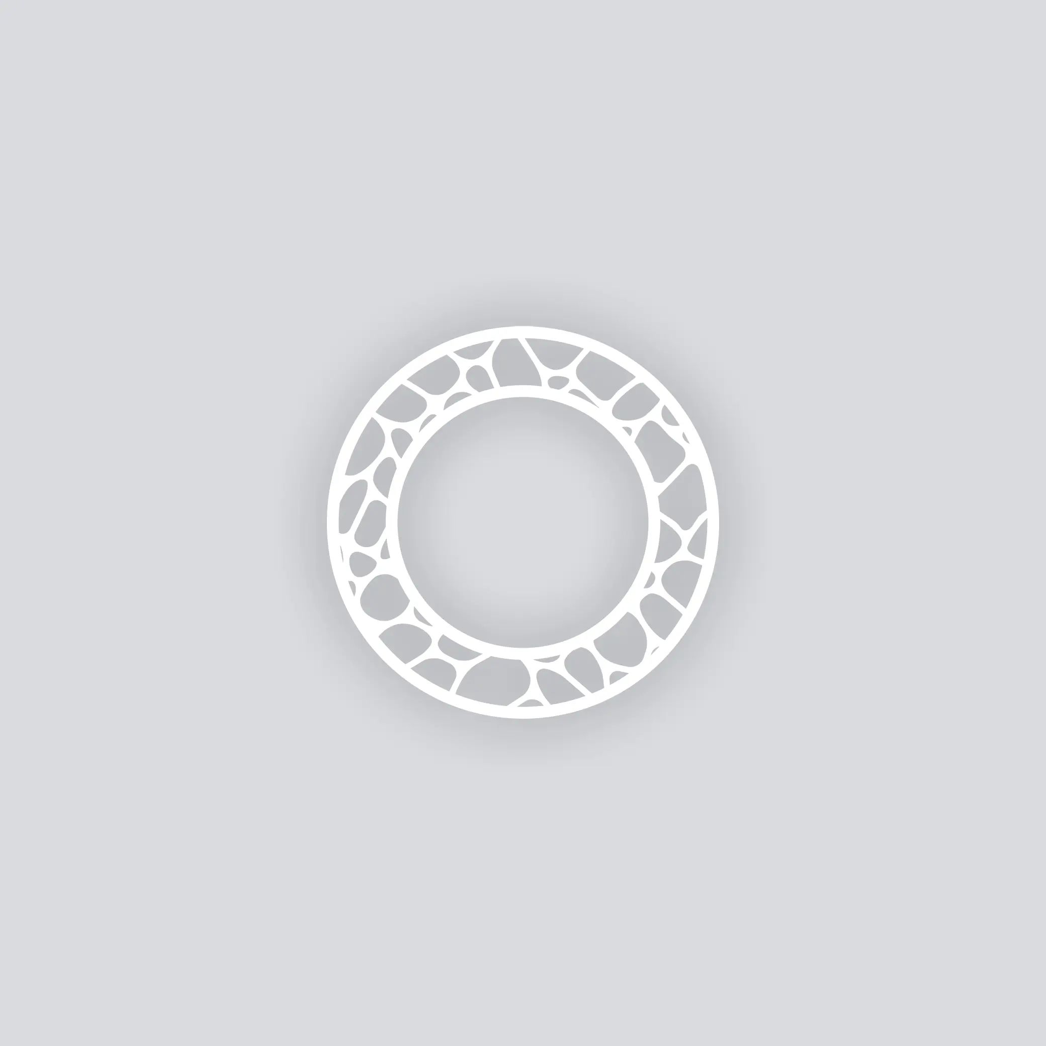 Dragon Scales Circle Rim Clay Stencil