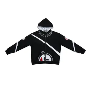 Big Y Black Hoodie Cotton Menswear