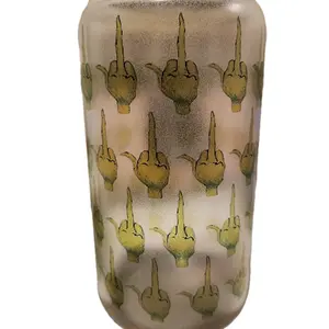 Glow In The Dark- Christmas Grouch Middle Finger Tumbler