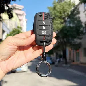 Silicone Car Stand Keychain Holder, Key Cover with Key Ring, Car Key Protector, Fits Kia Rio Sportage K4 Ceed Cerato Optima Sports Credos K2 K3 Picanto Sorento Forte