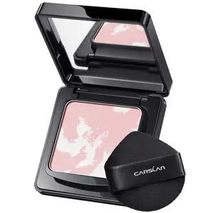 CARSLAN Waterproof Face Pressed Powder Compact, 24H Longlasting Oil Control Pressed Setting Powder Talc-Free Makeup, Shine Free, Poreless, Smooth, 01 Translucent for dry&com skin (0.28Oz)