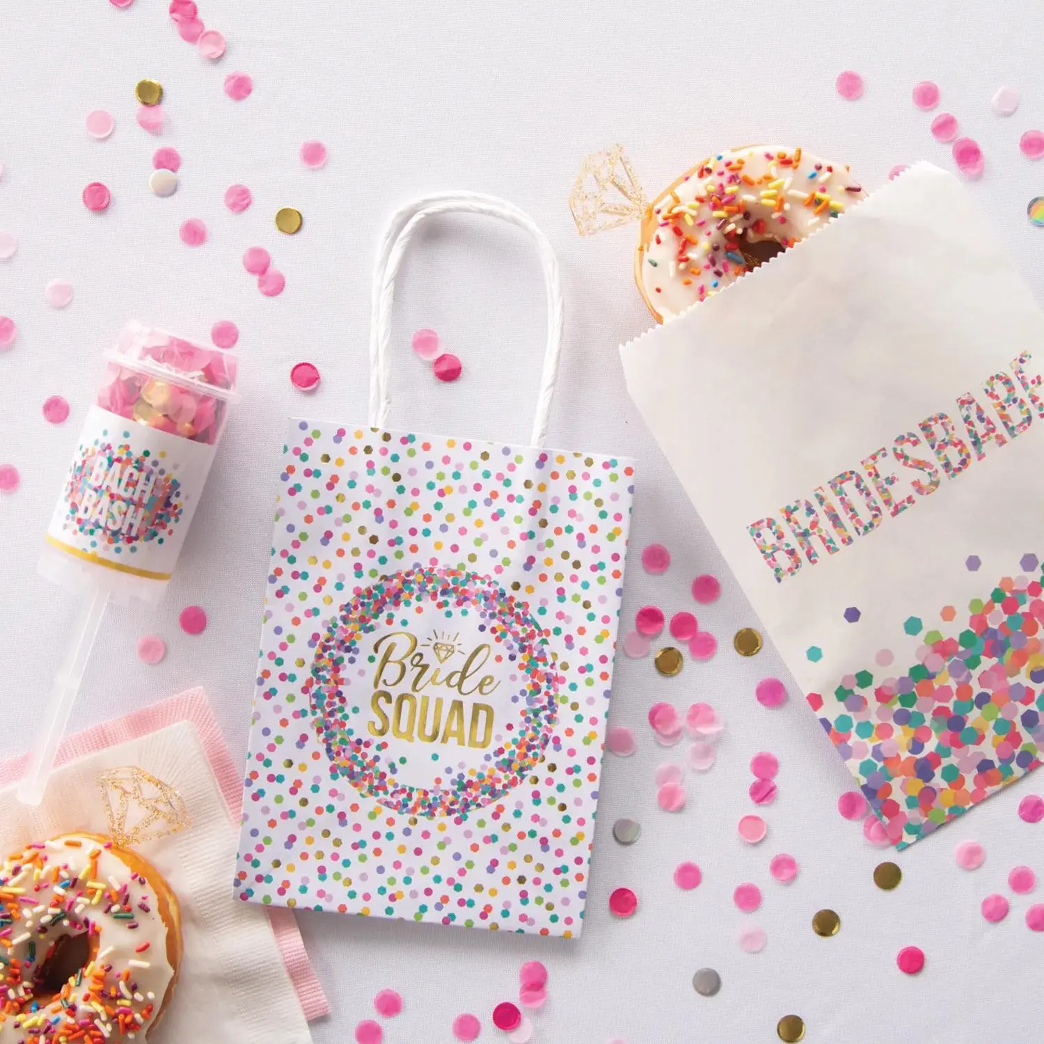 Bachelorette Bash Party Supplies Favor Kit for 12 - Paper, 5 3/4" x 8" Gift Set with Gold Foil Stickers for Bride's Best Pals Celebrations