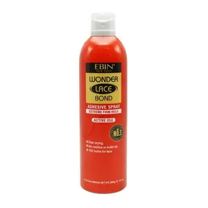 EBIN New York Wonder Lace Bond Adhesive Wig Spray Extreme Firm Hold Active 6.08 oz for Heatless Hairstyles u cf