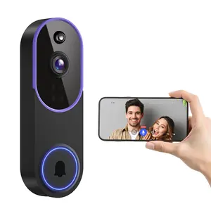 1080P Wireless Video Doorbell Camera, Al Human Detection, Live View, Cloud Storage, Night Vision, Two Way Audio, Instant Alert, 2.4G WiFi Only, Indoor/Outdoor Surveillance Cam for Home Security System
