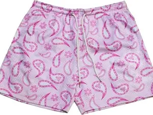 Unisex Pink Paisley, Pink Bandana Mesh Shorts – Bether Sweet Drift Edition