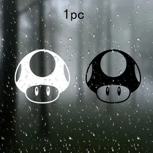 Mario Brothers Mushroom Vinyl Sticker Decal for Car Wall Window Door Laptop Luggage Furniture Bumper, Durable Adhesive Material, Sticker for Cars