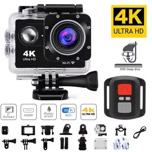 4K Action  1080P/30FPS WiFi 2.0" 170D Underwater Waterproof Helmet Video Recording  Sports  Outdoor Mini Cam vlogging camera