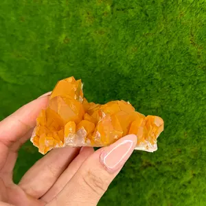 Tangerine | Orange Quartz Cluster from Corinto, Minas Gerais