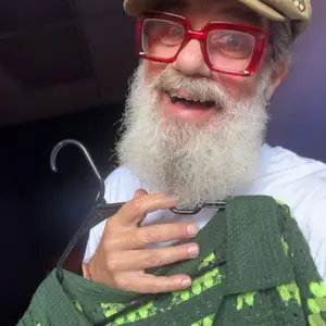 Men's Summer Cool Knitted Short-Sleeve Shirt Baby Blue Boho Vacation Casualwear Loose Fit Collared Button Closure All-Over Print