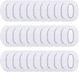 100 Pack Clear Disposable Ear Covers Plastic Waterproof Ear Protectors for Shower, Hair Dye, Bathing