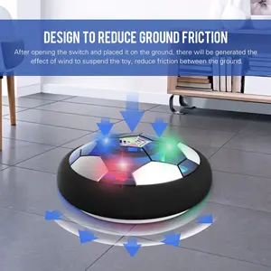 Hover Soccer Ball Boy Toy, Air Power Floating Hover Soccer with LED Light & Soft Foam Bumper, Kids Training Soccer Ball Indoor Outdoor Game, Birthday Gifts for Boys Girls