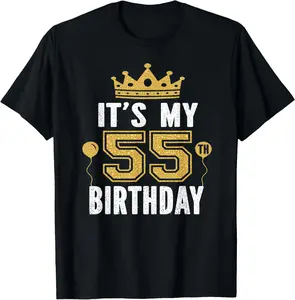 100%cotton It's My 55th Birthday Gift For 55 Years Old Man And Woman T-Shirt