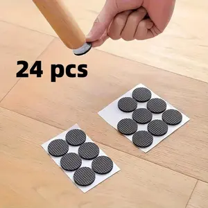 24pcs Furniture Feet Pads, Non-Slip Rubber Floor Protectors, Self-Adhesive, Durable & Easy Installation, Ideal for Home Decor