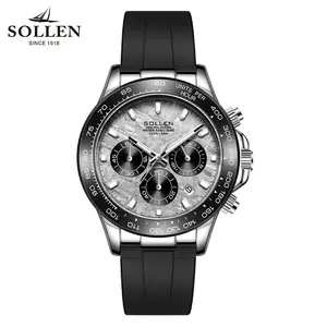 【SOLLEN 】Men Multifunctional Sports Watch Waterproof Calendar Wristwatch Gift for Men 713 mechanical
