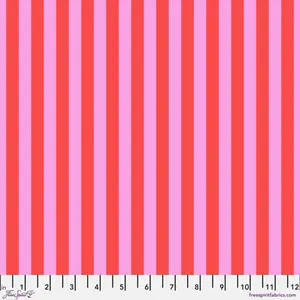 Tent Stripe POPPY Pink True Colors by Tula Pink Sold by the Half Yard