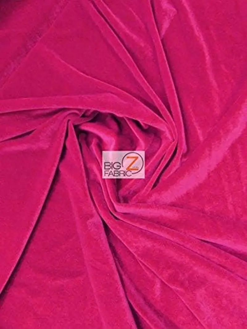 Big Z Fabric Stretch Velvet Velour Spandex 360 Grams Costume Fabric by the Yard