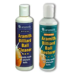 Aramith Phenolic Billiard Ball Care Cue Ball Cleaner and Restorer for Cleaning Restoring Polishing and Caring for Pool Balls (Cleaner and Restorer Set)