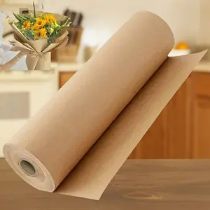 1pc Kraft Paper Roll for Gift Wrapping, Crafts & Moving - Heavy Duty, Versatile Brown Paper - 38cm x 5m, Party gift wrapping paper, New Year gift wrapping, Valentine's Day gift wrapping paper