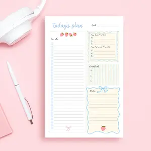 Daily Planner Notepad | Strawberry Aesthetic