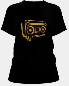​​Black Boom Box T-shirt 100% Cotton