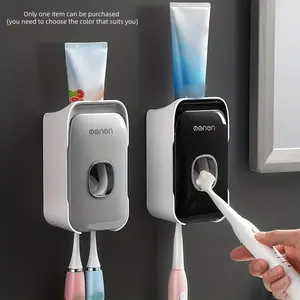 Multifunctional Toothpaste Squeezer Dispenser Set, Wall-Mounted Home Use Squeezer Kit, No-Drill Bathroom Toothbrush Holders Organizer
