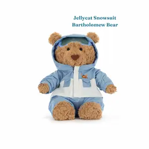 Jellycat Snowsuit Bartholomew Bear Plush – Super Soft Teddy Bear in Blue Winter Outfit, Cute Collector Stuffed Animal, Cozy Gift for Kids, Birthday, Christmas, Nursery Decor, Includes Jellycat Gift Bag