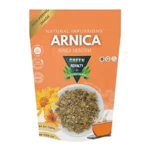 Green Royalty Arnica Leaf 4oz 114g Natural Herbal Tea for Arthritic Pain Relief, Bruises Healing, & Muscle Relaxation