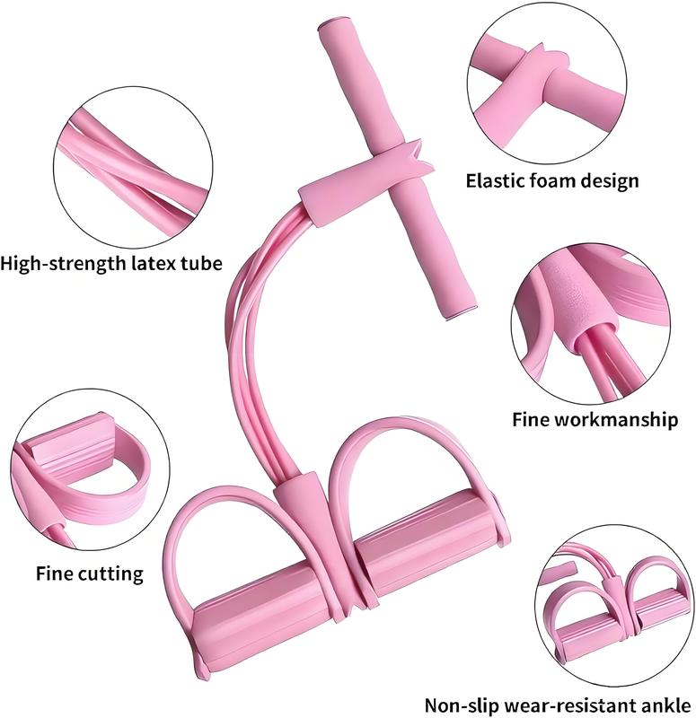 Multifunction Tension Rope, 6-Tube Elastic Yoga Pedal Puller Resistance Band,  Elastic Pull Rope Fitness, Full-Body Workout at Home Gym, Exercise Sit-up, Yoga, Abdominal Training
