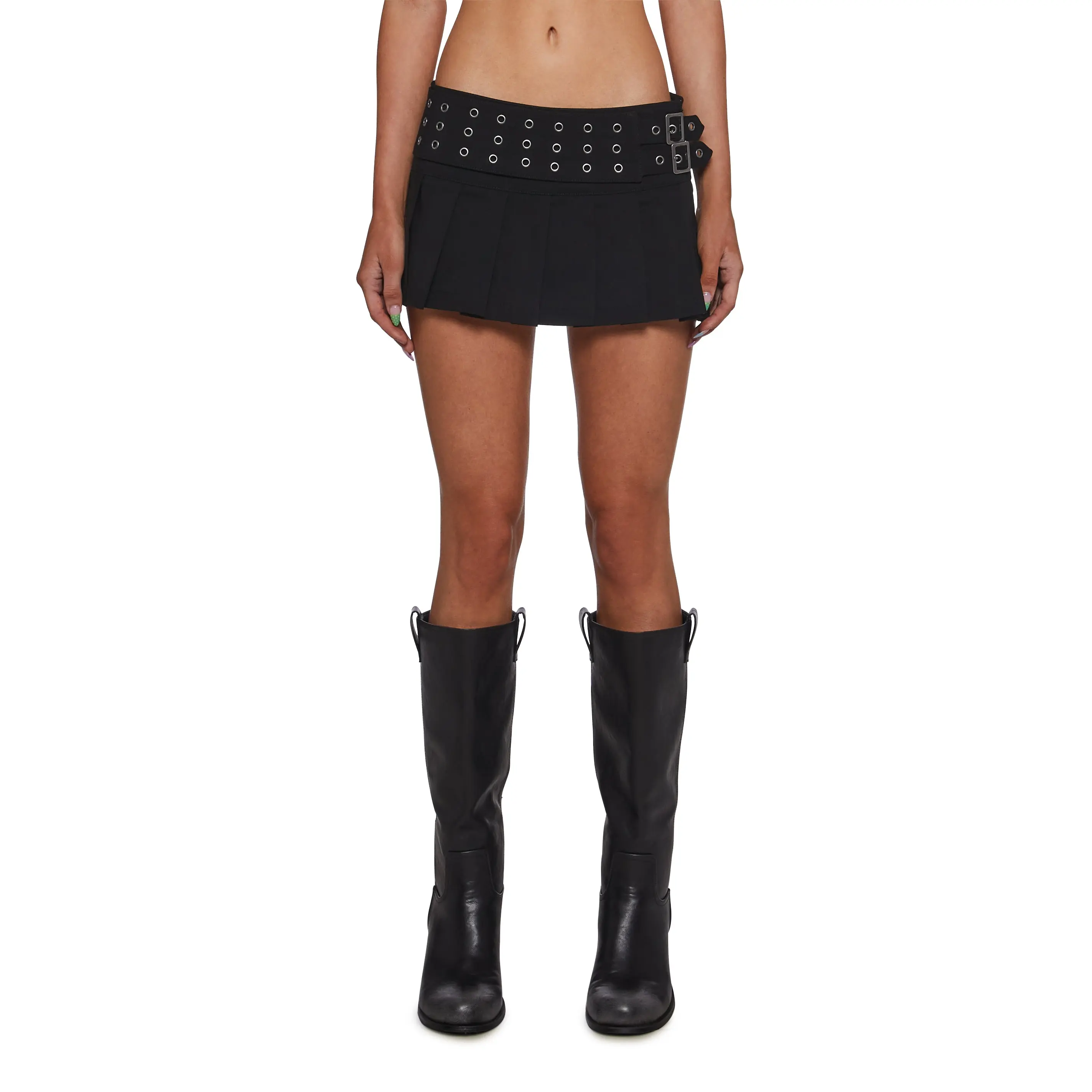 Punk Pleated Mini Skirt