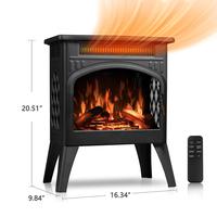 4 types of flames （Black）- Single door