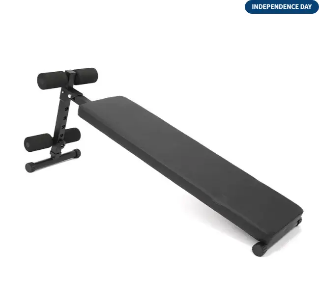 5-Position Adjustable Decline Sit-Up Bench - Ab Workout Bench with Foam Leg Rollers for Core Strength, Dumbbell Press & Full Body Training, 220lbs Load Capacity