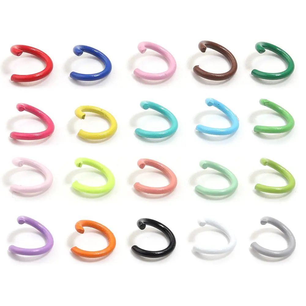 200pcs/Lot 8mm Colorful Metal Jump Rings Open Split Ring Connector For Choker Necklaces Bracelet Chain Maille Jewelry Making