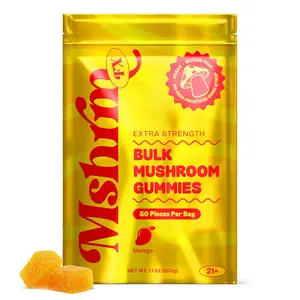 MshrmFX Bulk Mushroom Gummies — Mango | 50 Gummies For Enhanced Energy & Focus