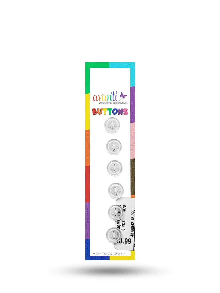 Sewing Buttons – 15L (9.53mm / 0.375 inches) with 4 Holes – Perfect for Casual Shirts & Lightweight Blouses