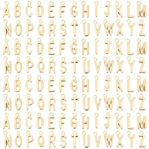 6 Sets (156Pcs) ABC Alphabet Charms DIY Bracelets & Necklaces,Letter Charms with 200Pcs Jump Rings for Jewelry Making,Christmas Party Gifts,Fashion Accessories