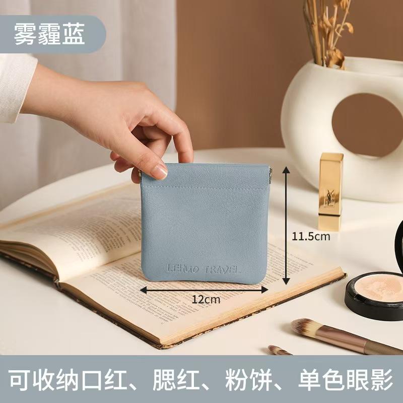 Minimalist Storage Pouch, Versatile Lipstick Bag, Mini Solid Color Carry-On Bag