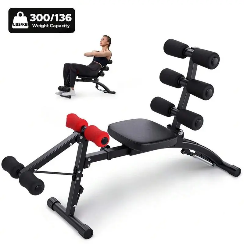 Adjustable weight bench, a multifunctional fitness bench for full-body workouts, home gym strength training press bench, exercise equipment for abs, arms, and legs, suitable for outdoor use.