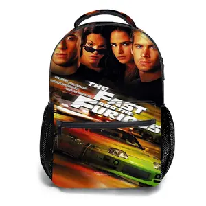 Fast-&-Furious-Backpacks for Girls, Cute School Backpack for Girls Boys, Aesthetic Bookbag for Teens, Lightweight Classic Backpack for Travel, Work, Picnic A-26