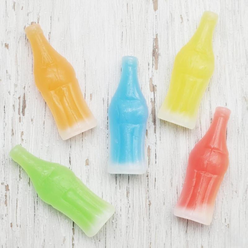 Wax Bottle Candy, 8 OZ Bag (½ LB), Retro Nostalgic Candies with Fruity Liquid Center, TikTok Trend Snack, Assorted Colors and Flavors, Heat Sealed for Freshness, Perfect for Parties and Gifts