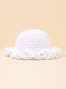 Women's Solid Color Ruffle Knitted Hat, 13 Colors Available, Compact & Exquisite Design, Perfect for Vacations & Gifts, Fitted Hat