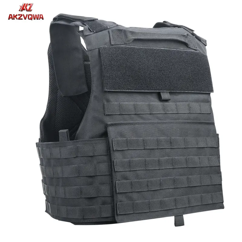 Tactical Molle Airsoft Vest Crusader 2.0 A003-AKZVQWA, Quick Release Buckles, Adjustable Size, Triple Pouches, Outdoor Training Paintball Hunting Vest, Medium