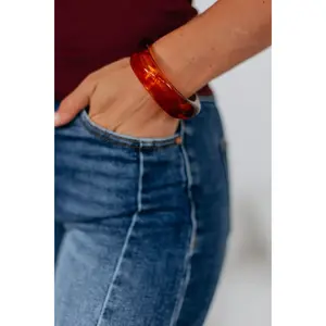 Aurora Swirl Bangle Bracelet - Amber