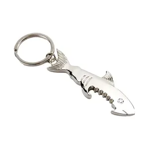 Shark Design Bottle Opener Keychain, Creative Metal Keychain, Fashion Accessories for Men & Women, Trendy All-match & Exquisite Keychain for Birthday Gift